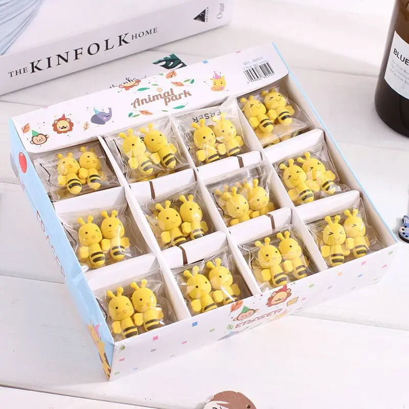 Small Bee Shape Rubber Eraser
