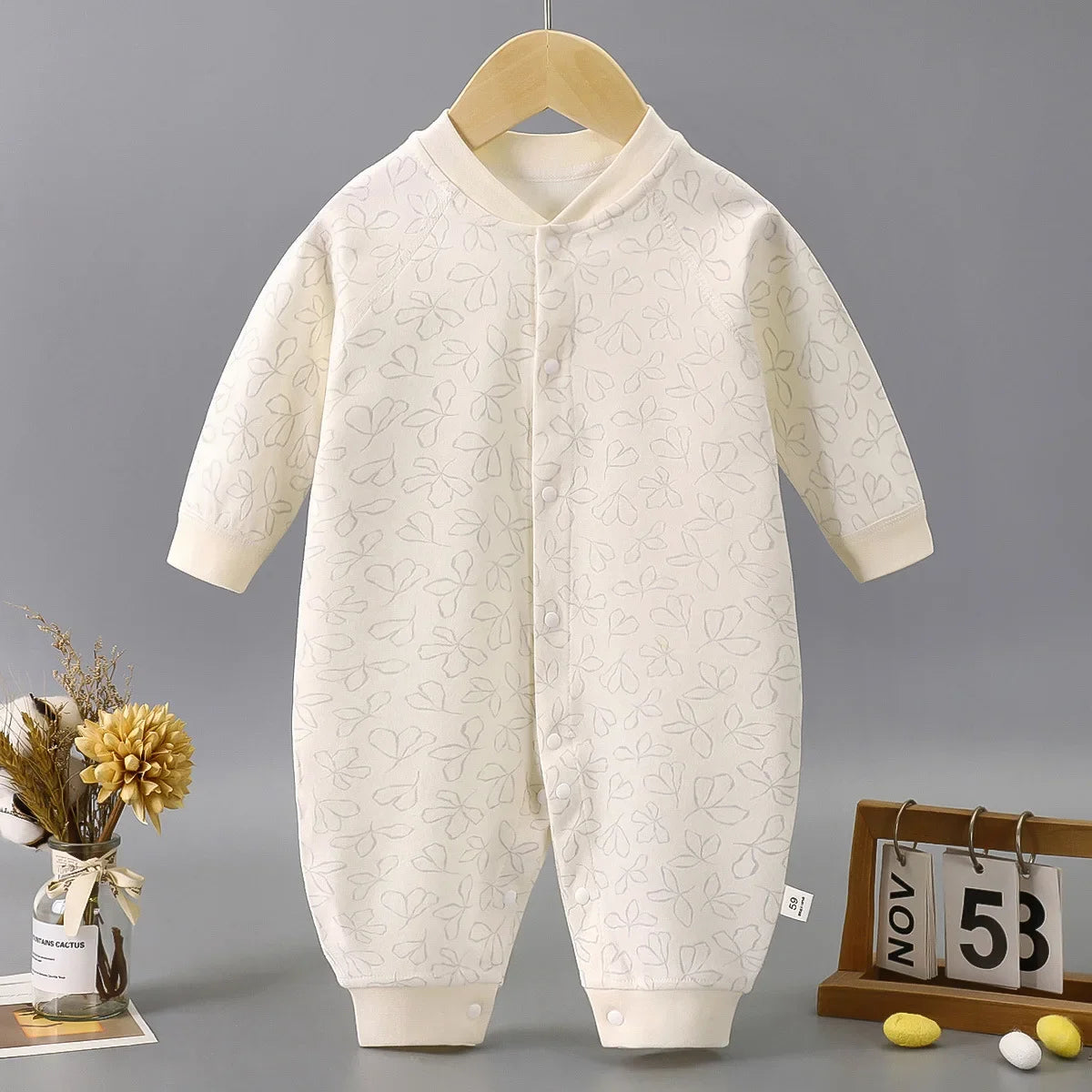 Newborn Baby Boy Girl Bodysuit Romper Comfortable Cotton Clothing for Autumn Spring