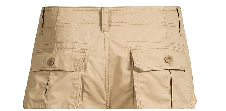 Men's Shorts Loose Large Size Multi-Pocket Overalls Summer Cotton Comfortable Short Pants Outdoor Casual Sports Beach Pants