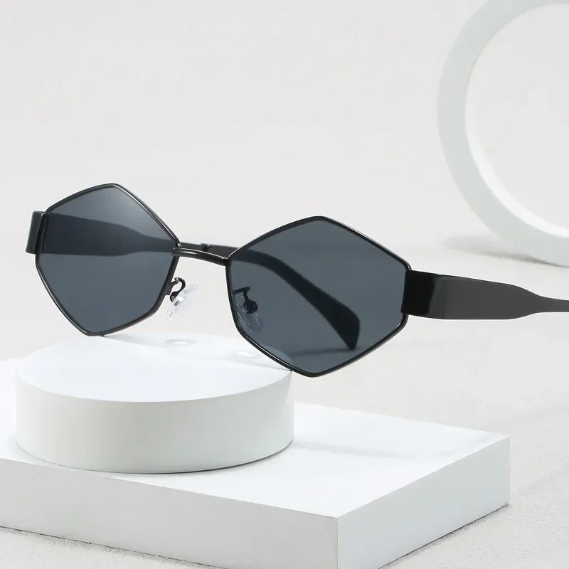 Fashion Hexagon Sunglasses Women Luxury Brand Design Unique Polygon Sun Glasses