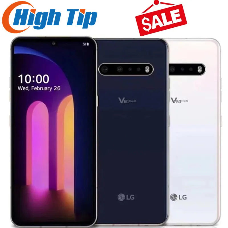 Original Unlocked LG V60 5G ThinQ Mobile Phone V600TM V600VM 6.8 " Android SmartPhone 8GB RAM 128GB ROM CellPhone