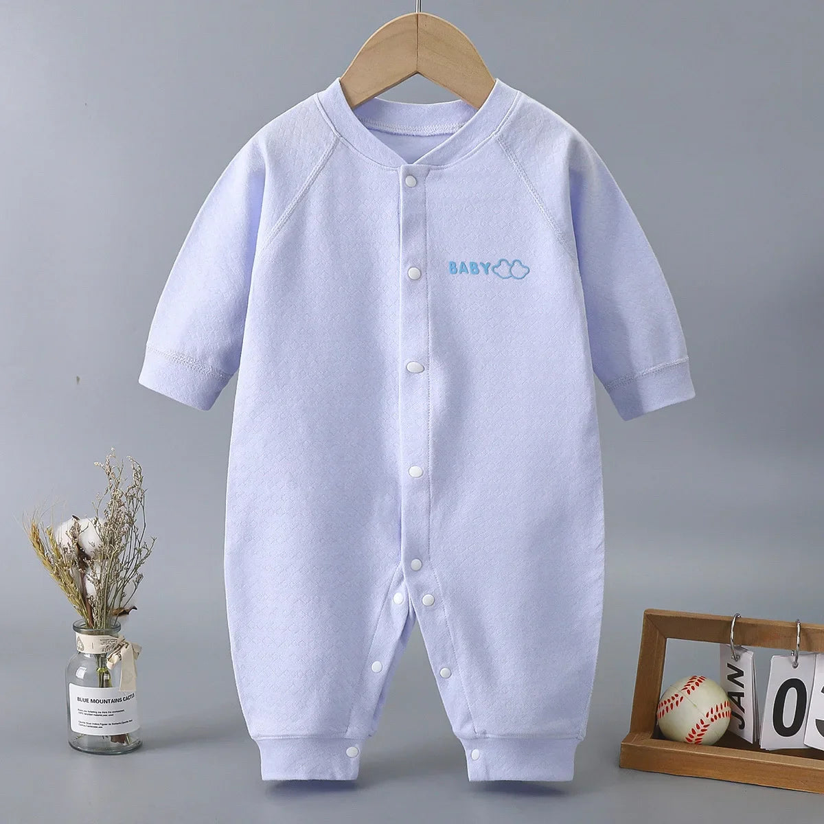 Newborn Baby Boy Girl Bodysuit Romper Comfortable Cotton Clothing for Autumn Spring
