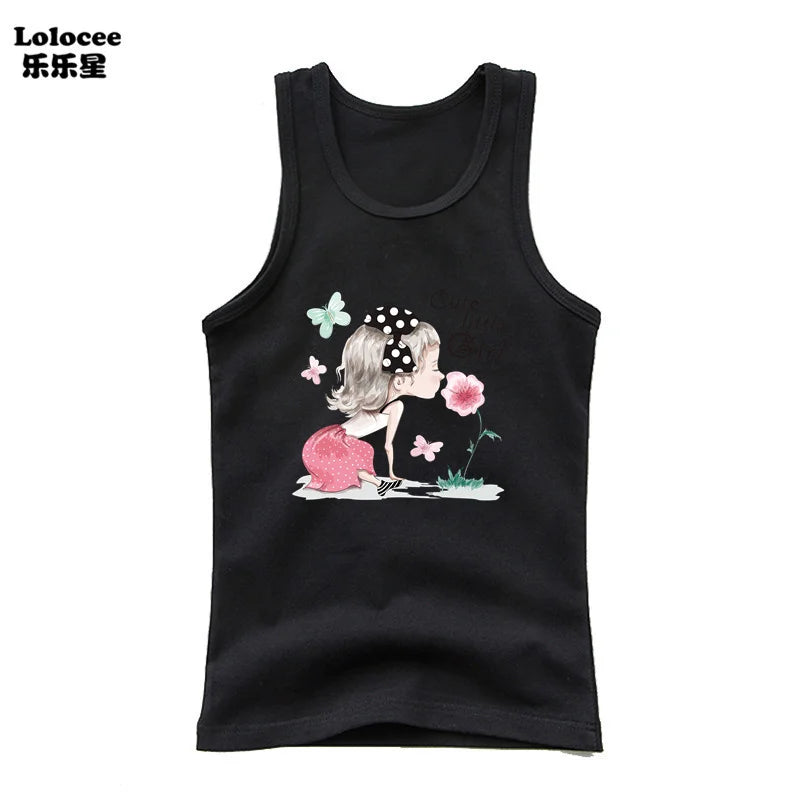 Girl Summer Pink Tanks Tops