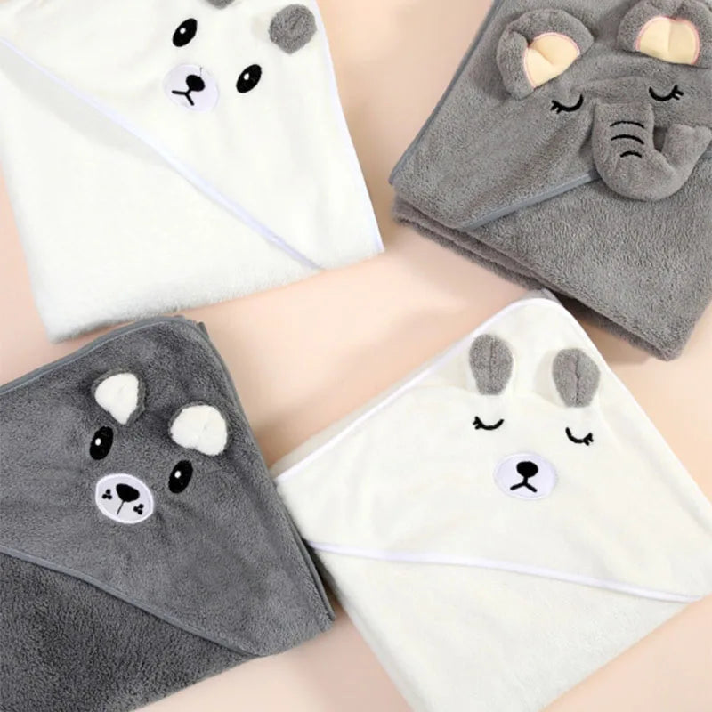 Cute Newborn Baby Bath Towel Blanket Soft Absorbent Girl Boy