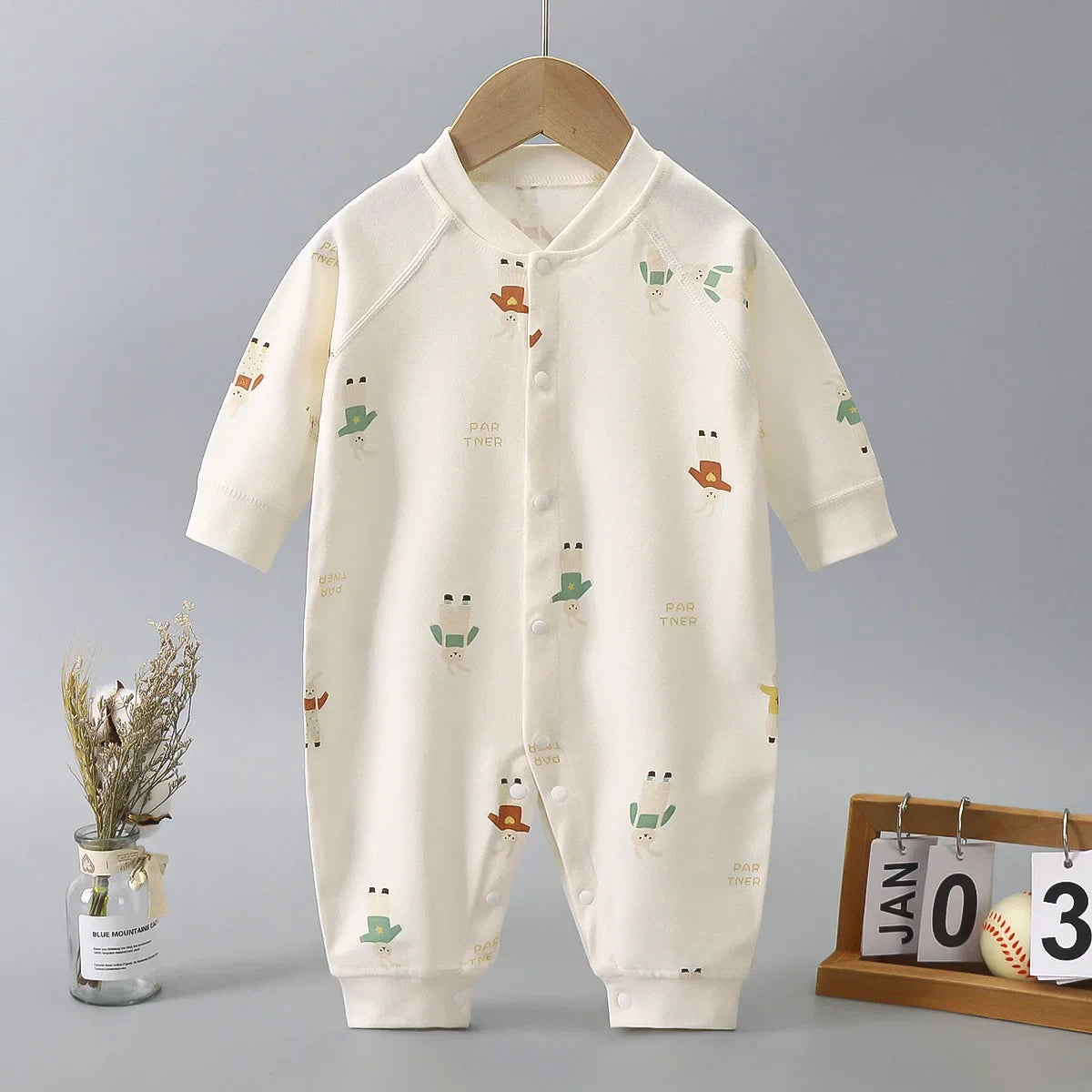 Newborn Baby Boy Girl Bodysuit Romper Comfortable Cotton Clothing for Autumn Spring