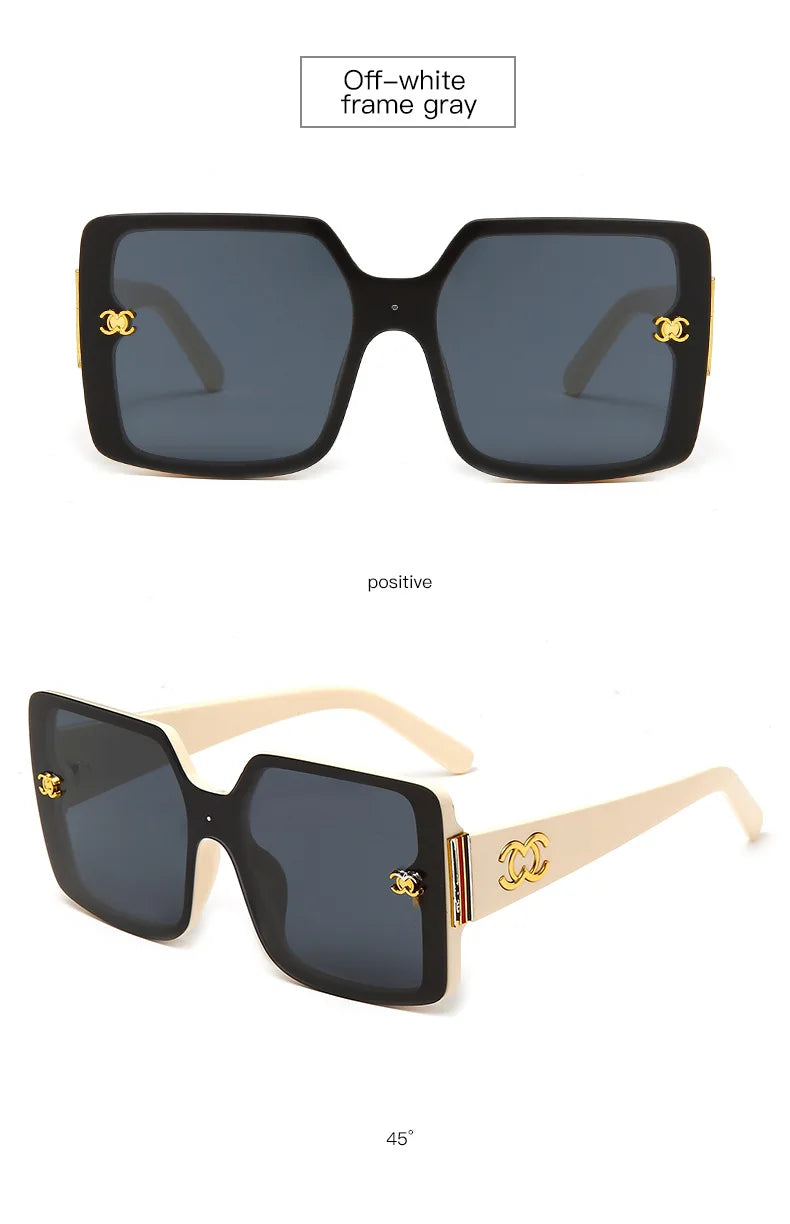 Luxury Glamour Sunglasses for Women and Men Designer Famous Brand Glasses Square Stylish Trend Eyewear UV400