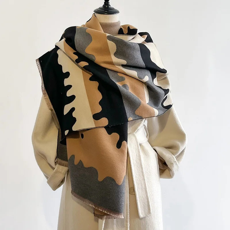 Winter Women Cashmere Scarf Thick Pashmina Shawls Wrap