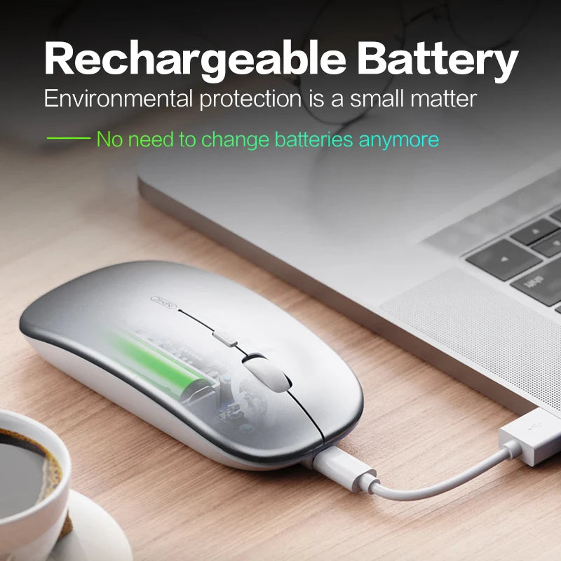 Wireless mouse with rechargeable battery