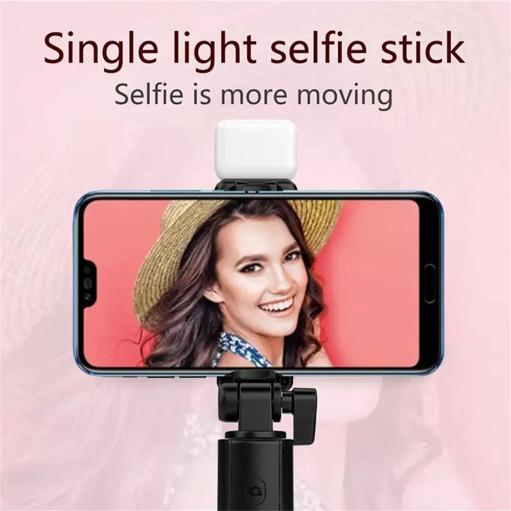 3-in-1 Tiktok Video Holder with Bluetooth Remote, Fill Light, and Foldable Bracket for Smartphones