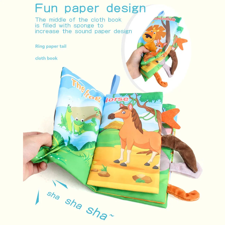 New Baby Cloth Books Visual and Auditory Training Early Educational Toys for Toddlers 12-72 Month