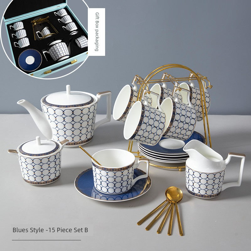 Exquisite Luxury Ceramic British Bone China Coffee Cups and Saucer