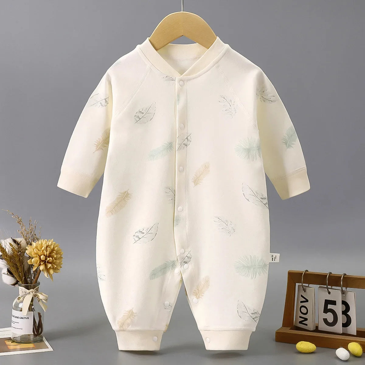 Newborn Baby Boy Girl Bodysuit Romper Comfortable Cotton Clothing for Autumn Spring