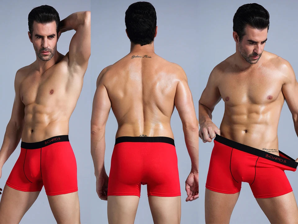 5Pcs Men's Cotton Underwear Short Boxers
