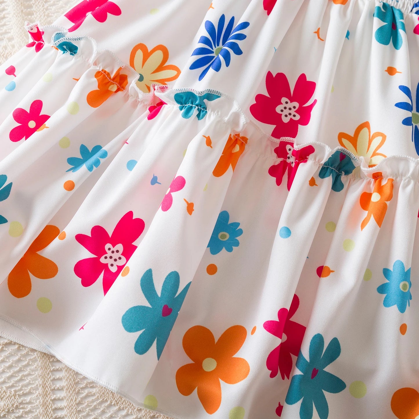 Colorful Summer Cool Refreshing Sweet Casual Dress 3-8 Years