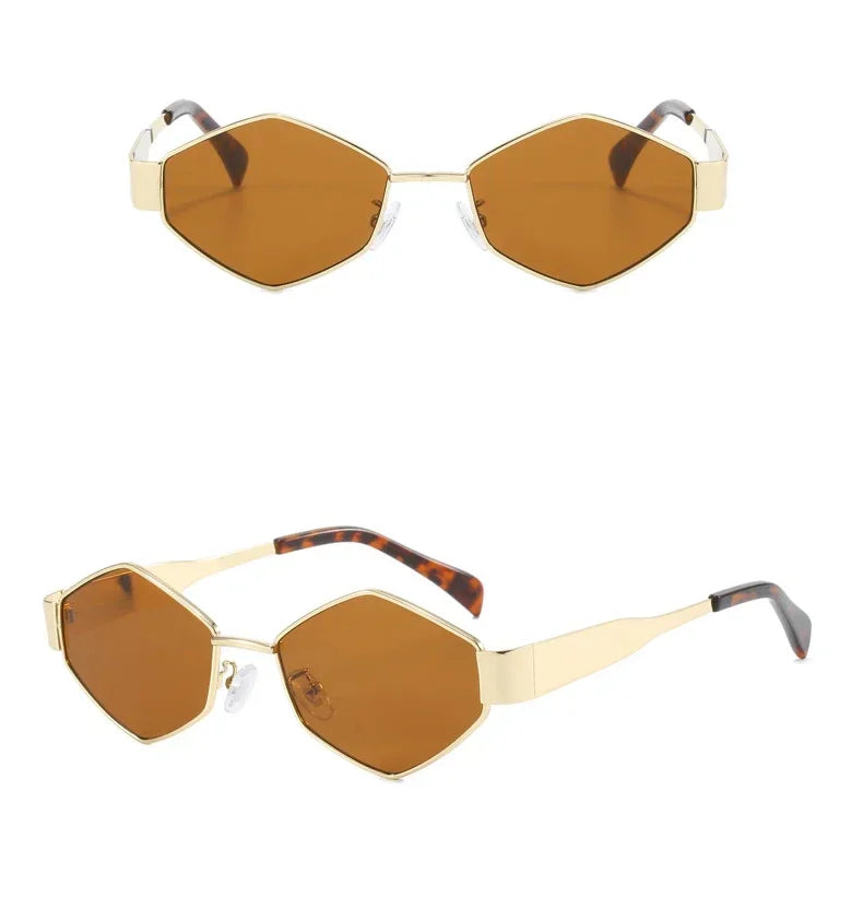 Fashion Hexagon Sunglasses Women Luxury Brand Design Unique Polygon Sun Glasses