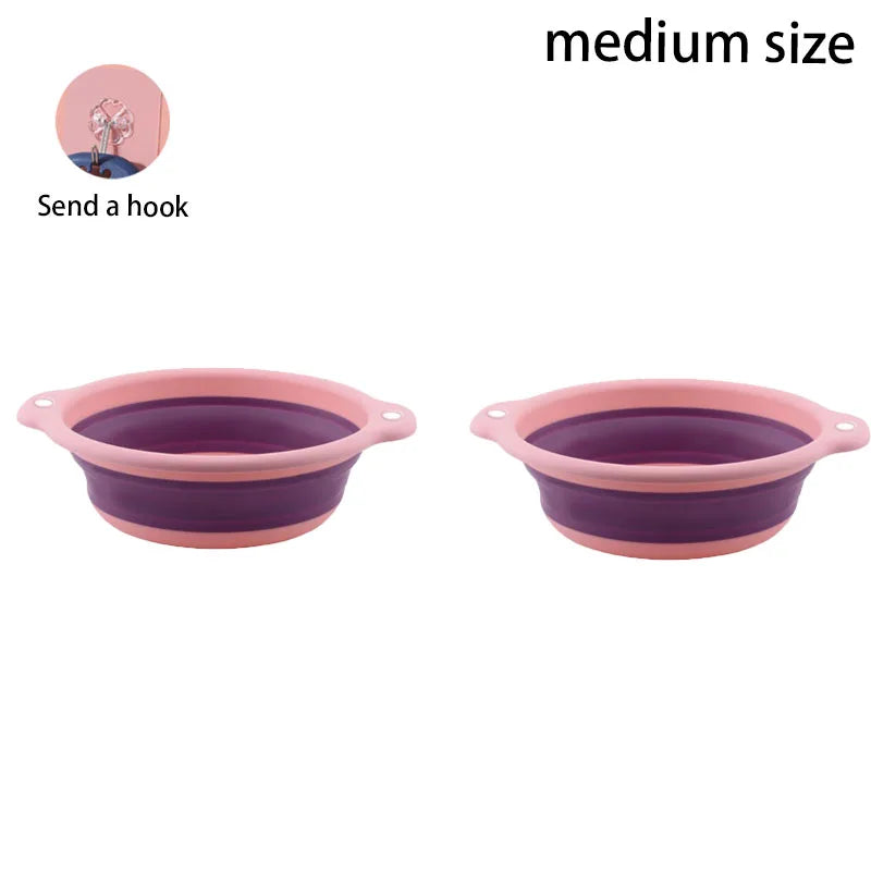 1-4PCS Foldable Travel Laundry Foot Washing Plastic Basin