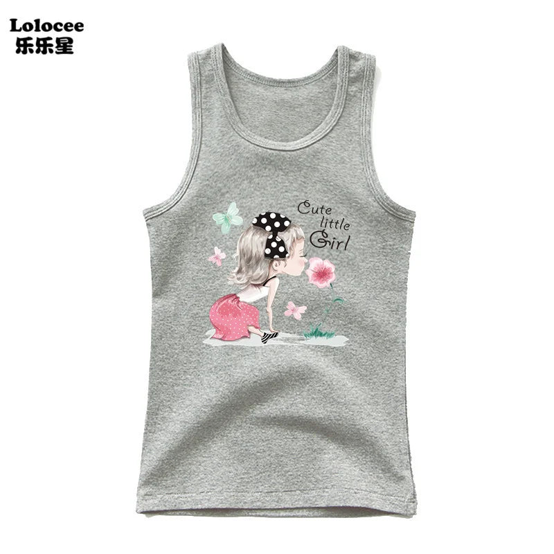 Girl Summer Pink Tanks Tops