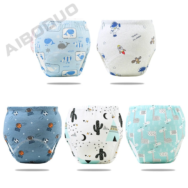 Reusable Infant Ecological Baby Diaper Training Pants Waterproof Washable Breathable Cotton Baby Underwear