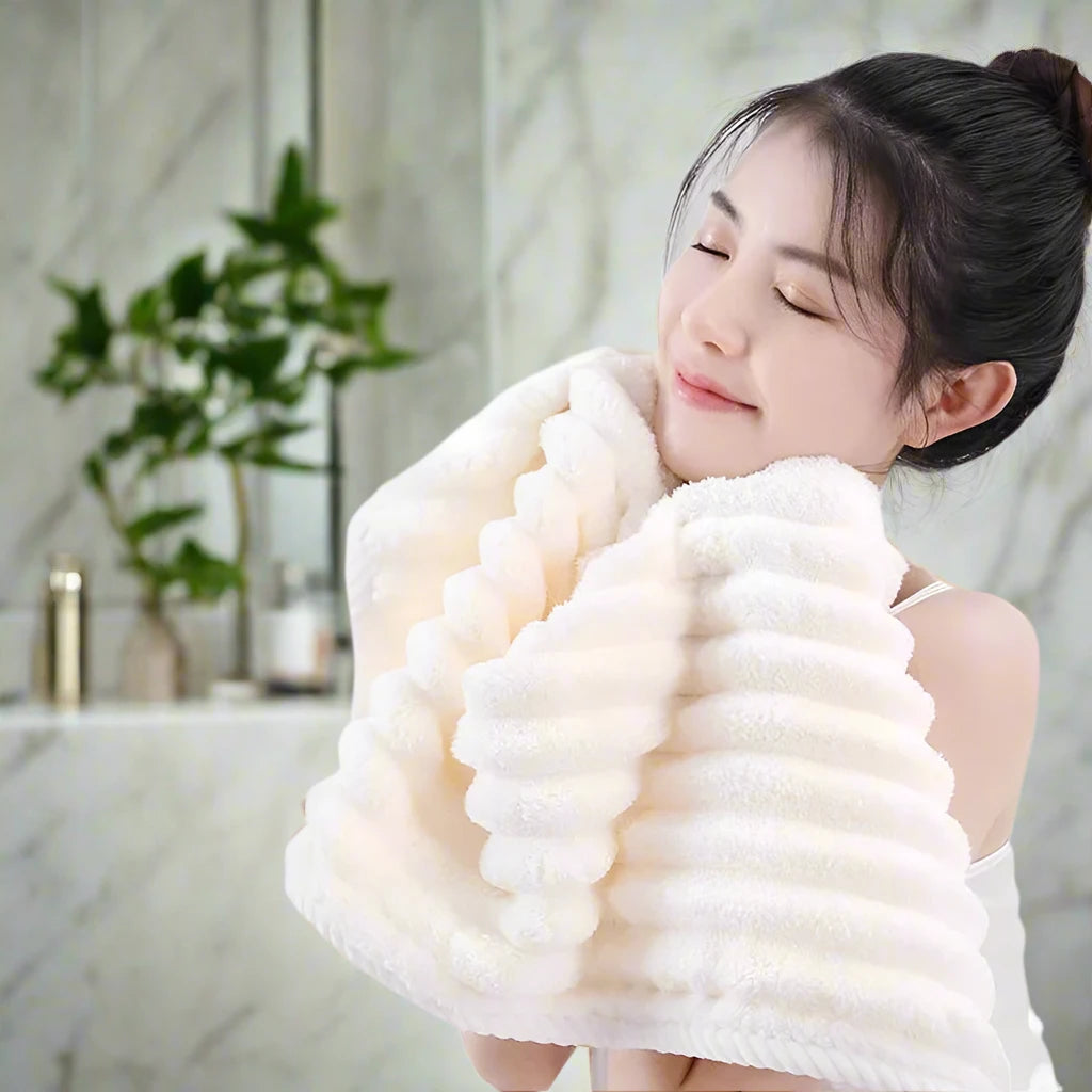 High quality jelly velvet absorbent coral bath towels