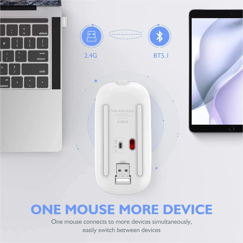 LED Wireless Mouse USB Rechargeable