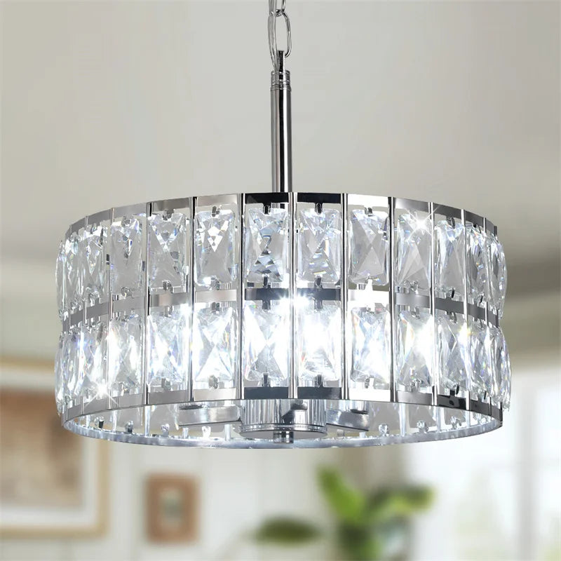 Modern Stainless Steel Ring Led Chandeliers For Dining Room Home Decor