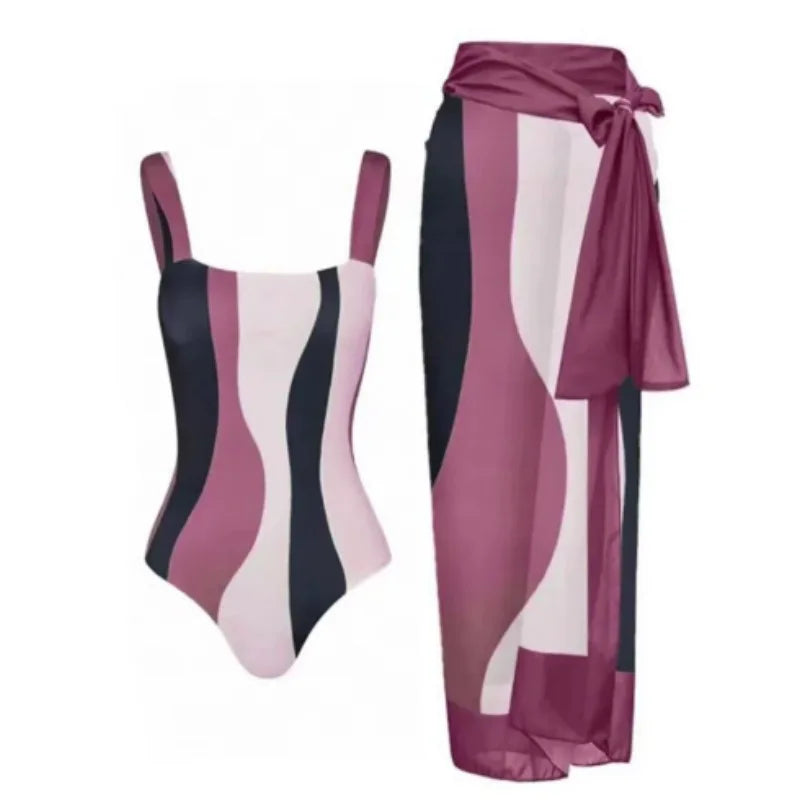 2-Piece Women Brazilian Floral Printed Ruffle Bikinis Strappy Bandage Swimwear