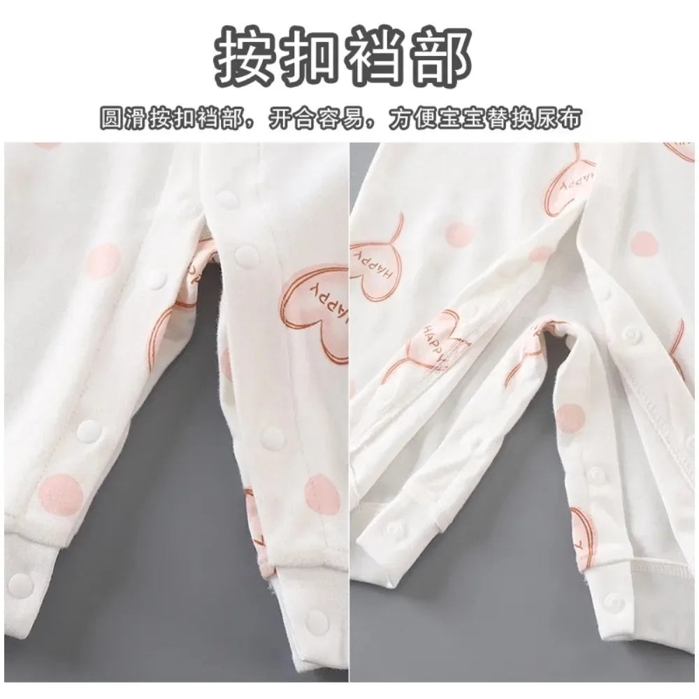 Newborn Baby Boy Girl Bodysuit Romper Comfortable Cotton Clothing for Autumn Spring