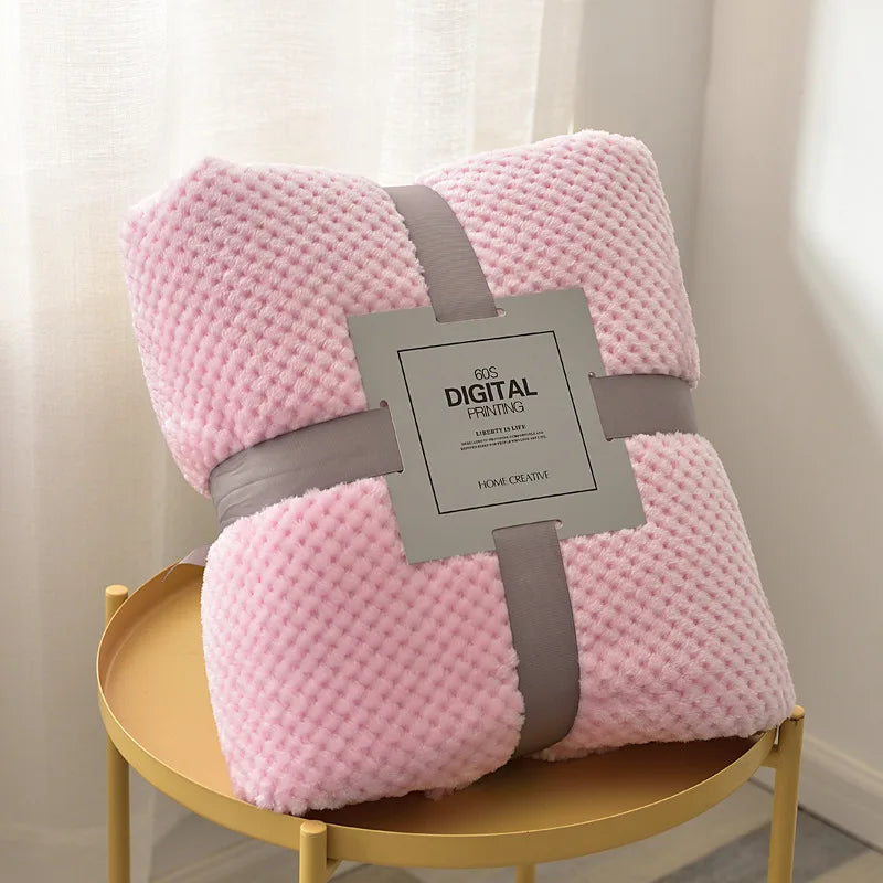 Baby Blanket Soft Fleece Infant Thick Quilt Wrap Warm Blanket