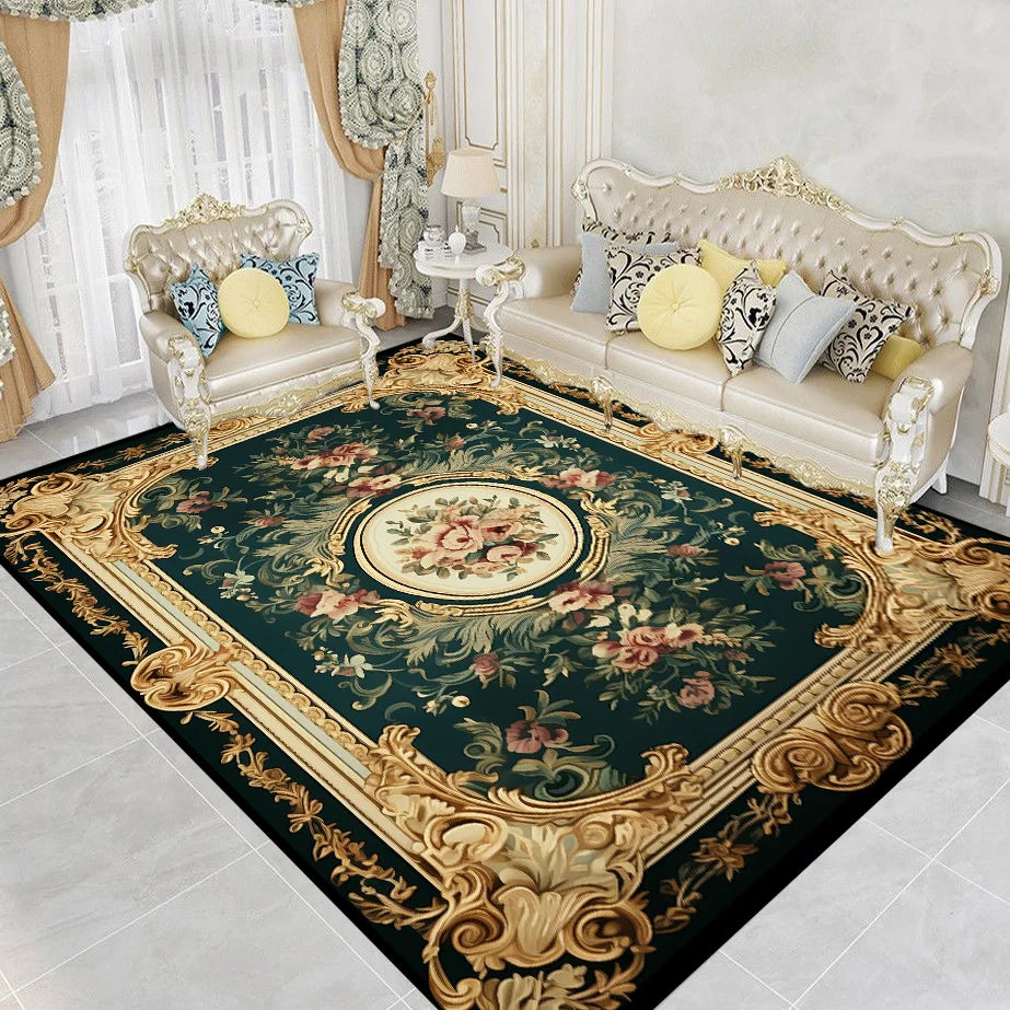 European Gorgeous Large Area Carpet Living Room Bedroom Area Rugs 200x300cm Soft Non-slip Entrance Mat