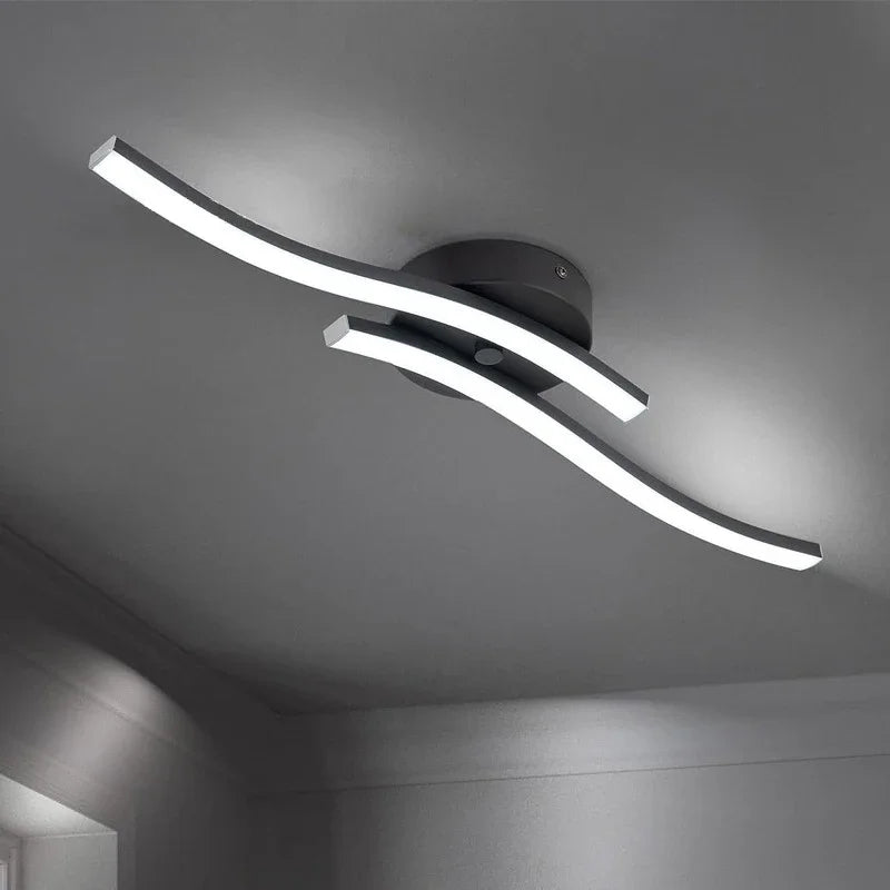 Modern LED Indoor Ceiling Light Long Wave Lamp Home Decoration