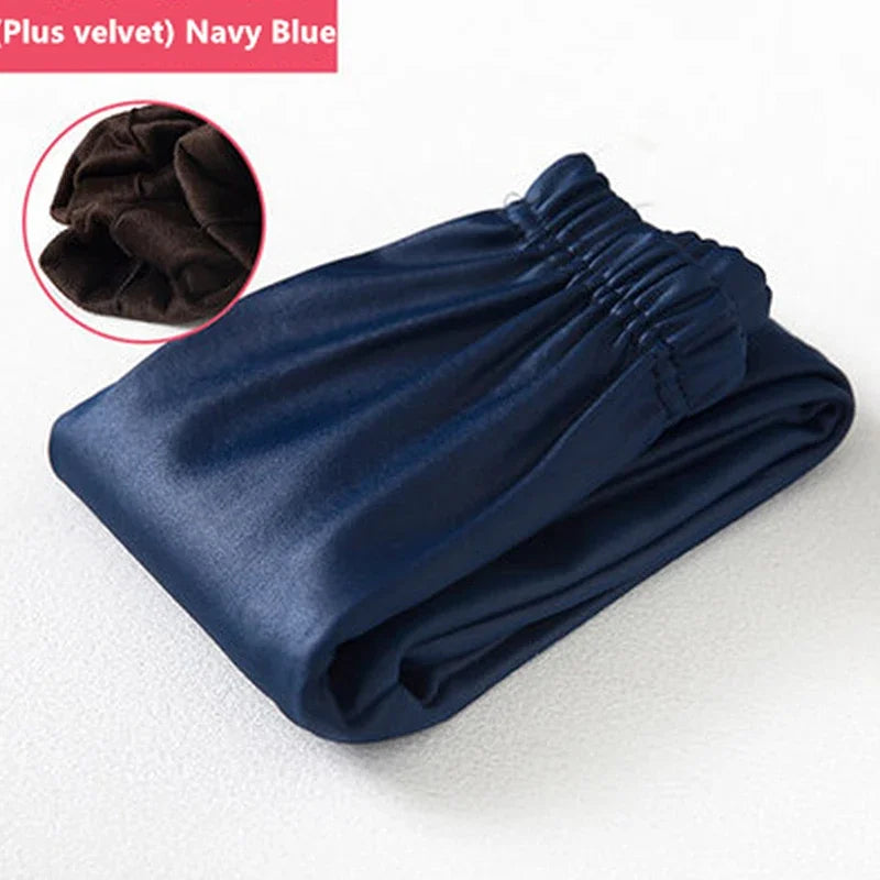 Girls Leggings PU Leather Warm Slim Pants