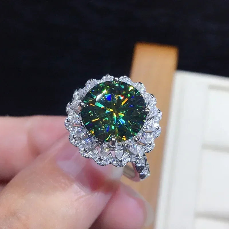 Luxury Fashion Green Zirconia Crystal Ring for Women