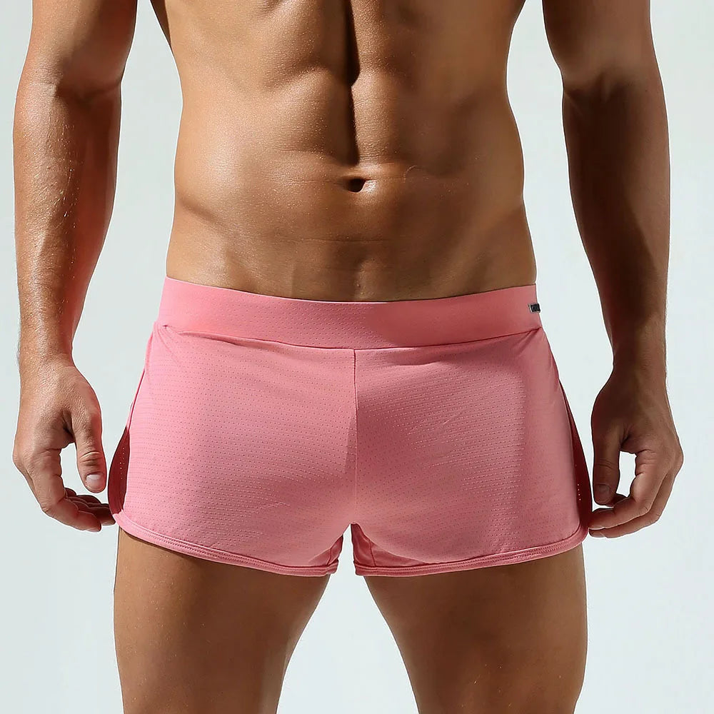 Men's Loose Sleepwear Shorts Mesh Breathable Pajamas Shorts