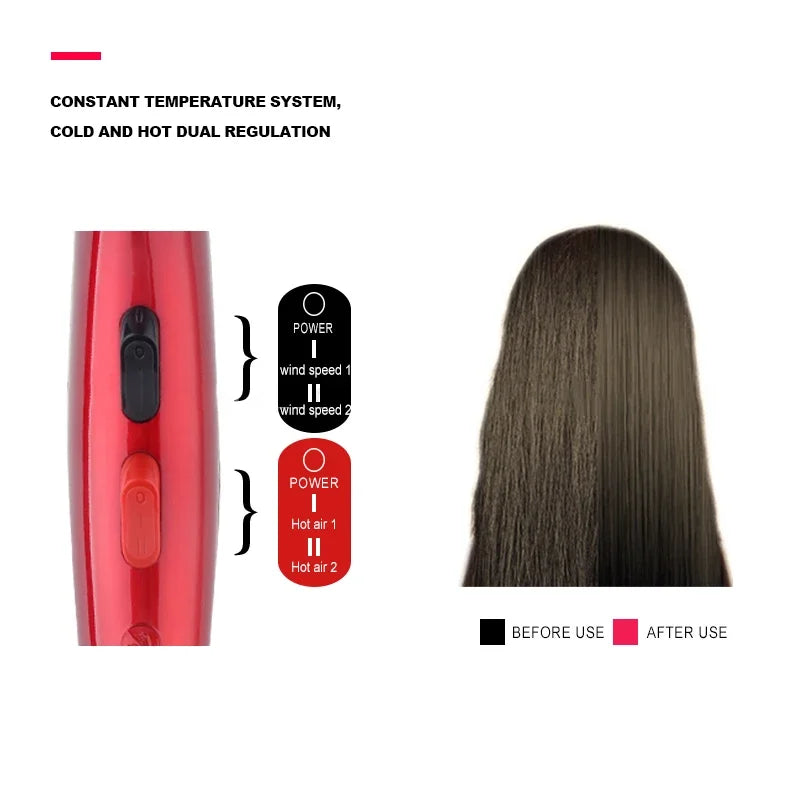 KM-5821 high-quality negative ion 3500W high-power dual speed cold and hot hair dryer