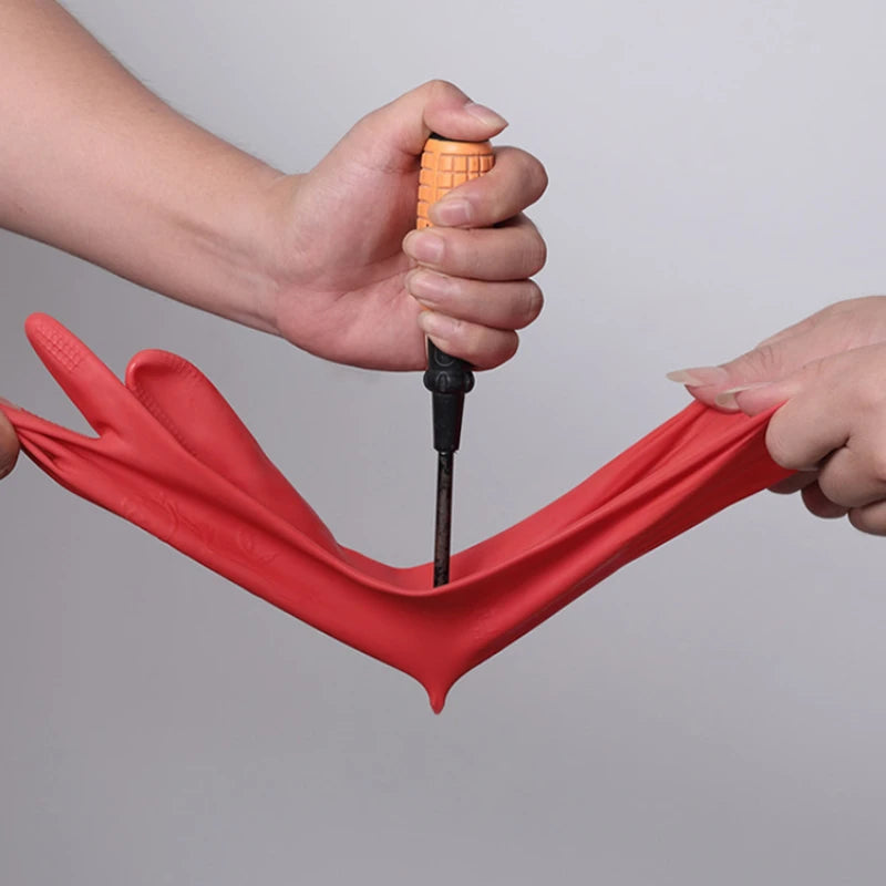 1Pair Lengthen Dishwashing Cleaning Silicone Gloves