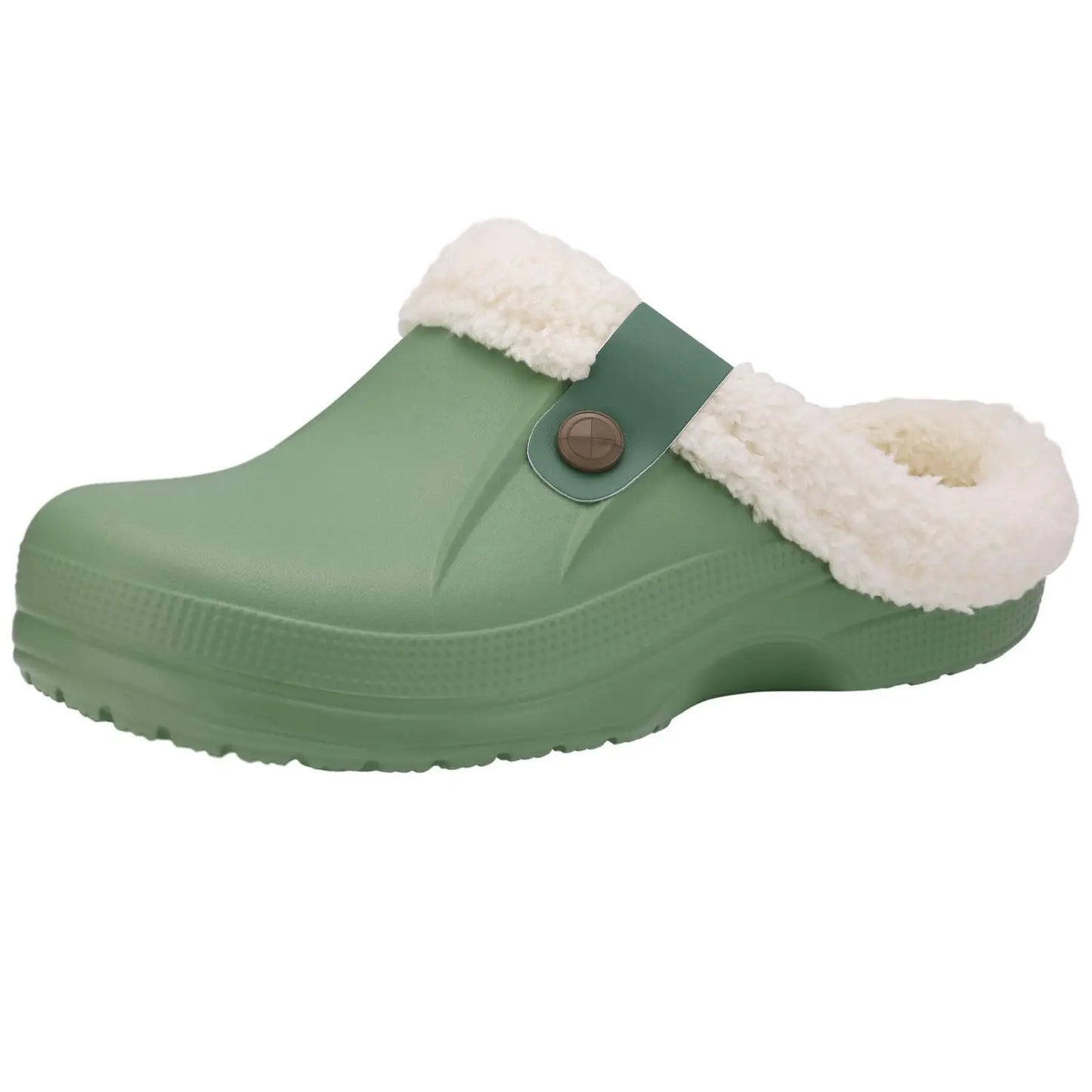 Winter Men's Fur Furry Slippers Waterproof Plush Cotton Non-slip Outdoor Shoes