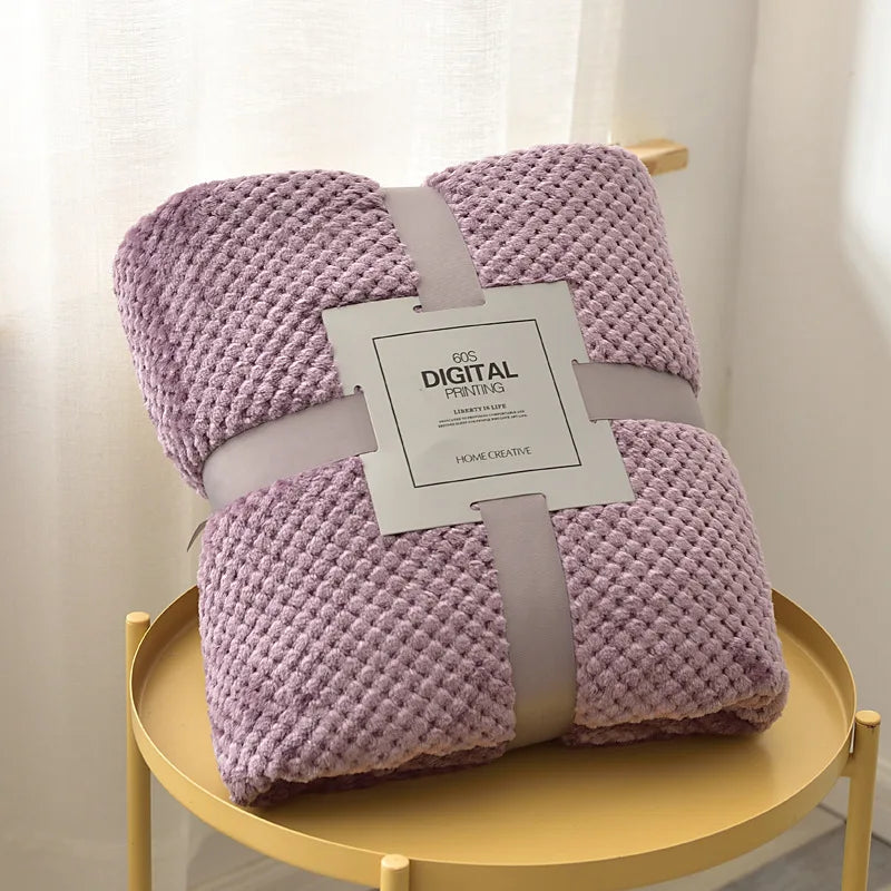 Baby Blanket Soft Fleece Infant Thick Quilt Wrap Warm Blanket