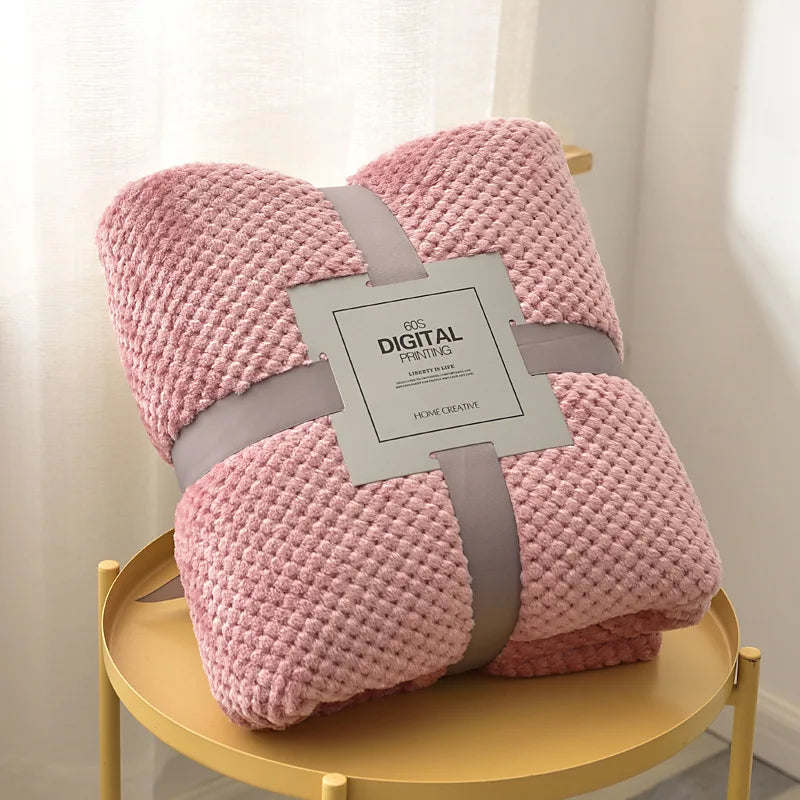 Baby Blanket Soft Fleece Infant Thick Quilt Wrap Warm Blanket