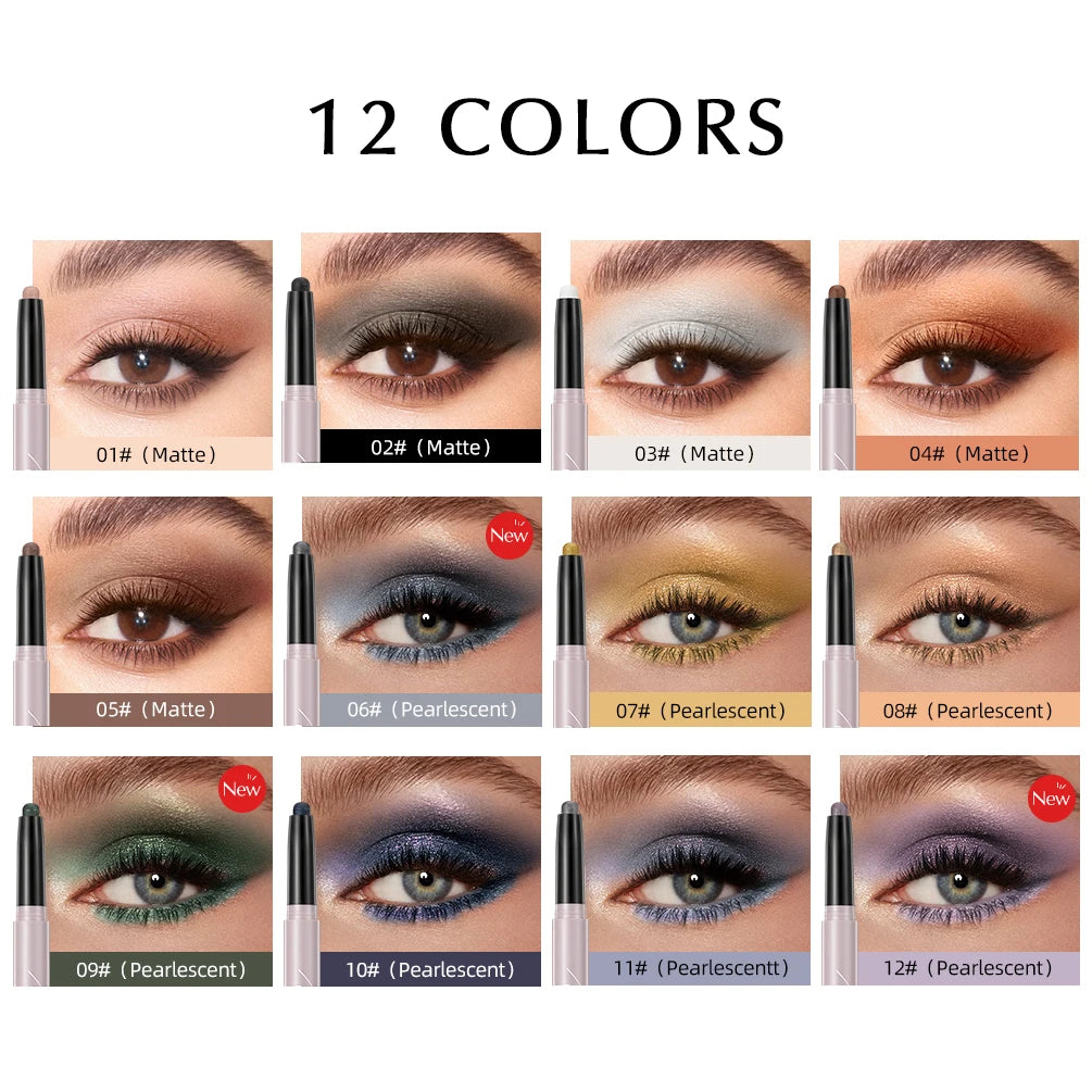 Eyeshadow Pencil Waterproof Glitter Matte Nude