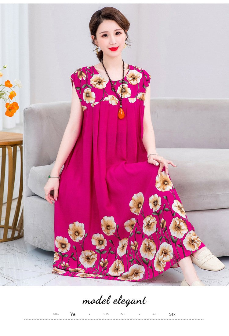 Summer Pure Cotton Stylish Extra Large Size 110.00kg Dress or Sleepwear