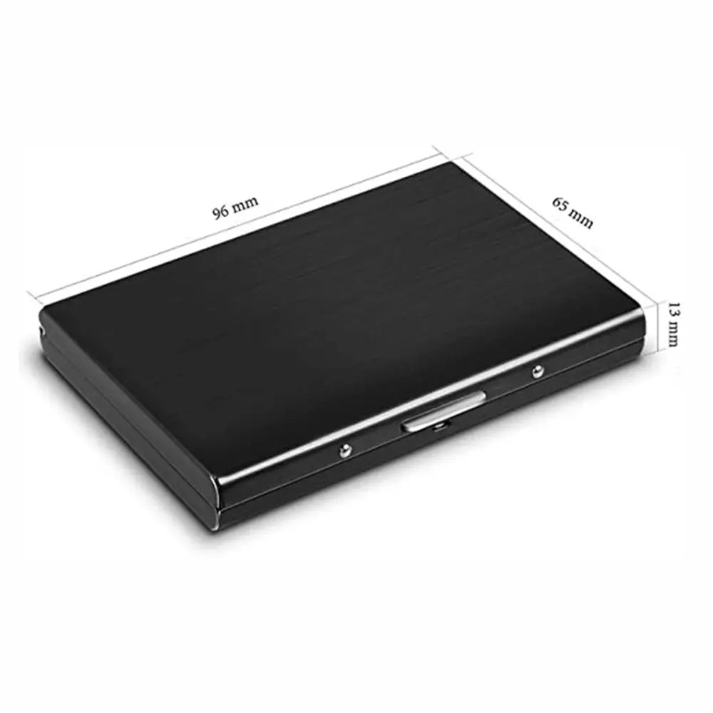Fashion Durable 6 Card Slots Holder Stainless Steel Case Anti-demagnetization Box Portable Organizer Protector