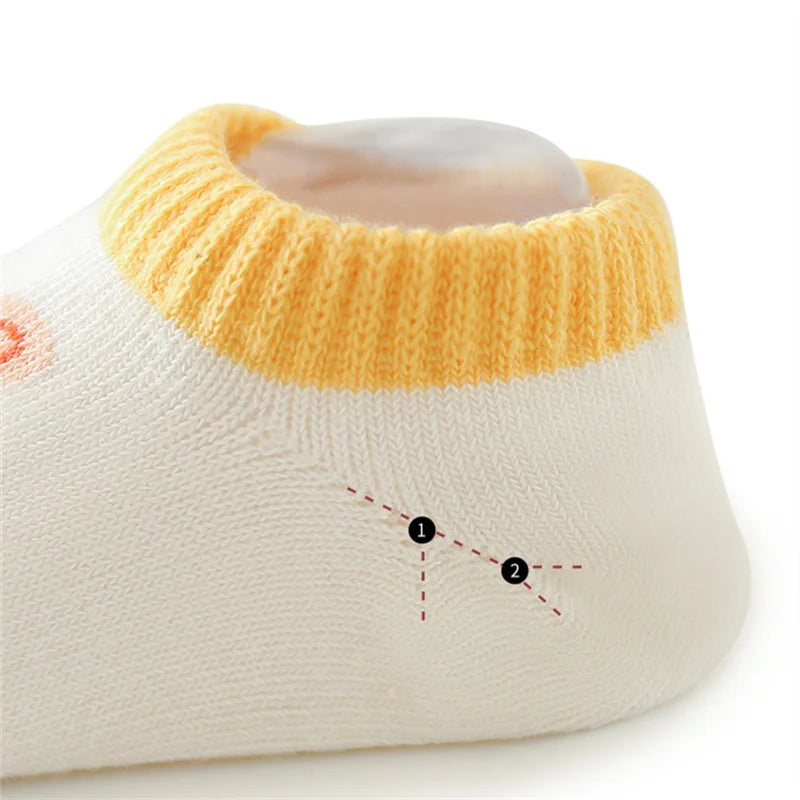 Lawadka Newborn Baby Boat Socks For Girls & Boys 4Pairs/set