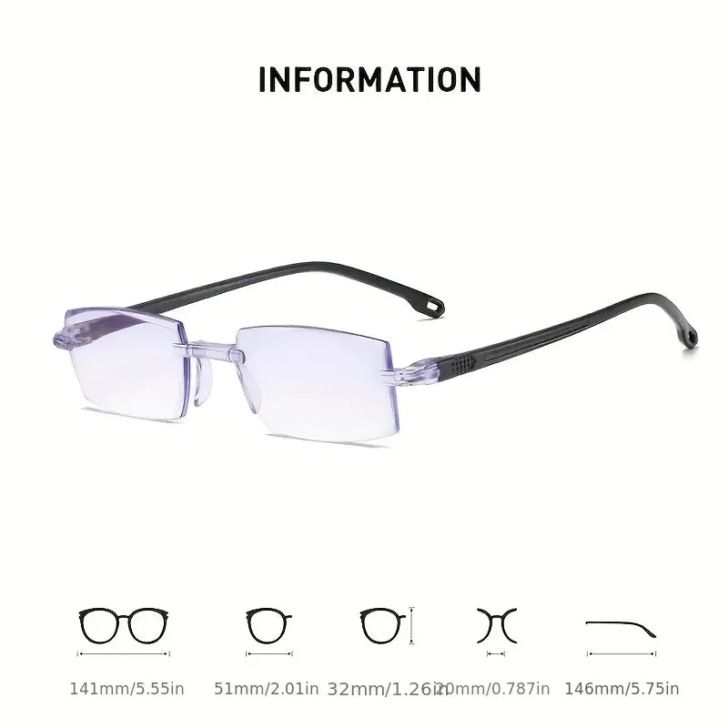 6PCS Women Vintage Square Reading Glasses, Anti-Blue Light Polycarbonate Lens