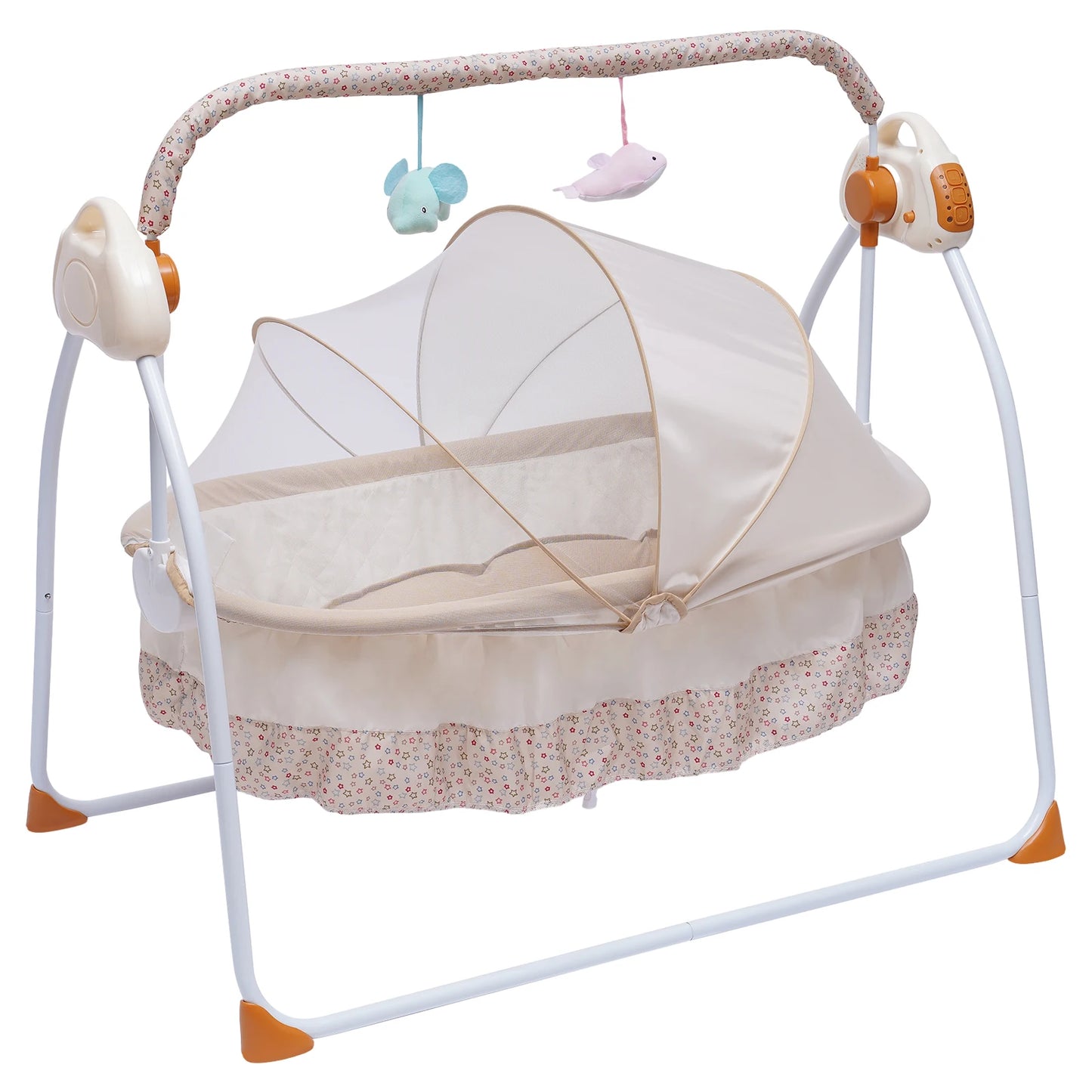 Cradle Swing Sleeping Bed Auto Rocking Swing 5 Speed Stand Baskets Musical Sleeping Basket 0-18 Months