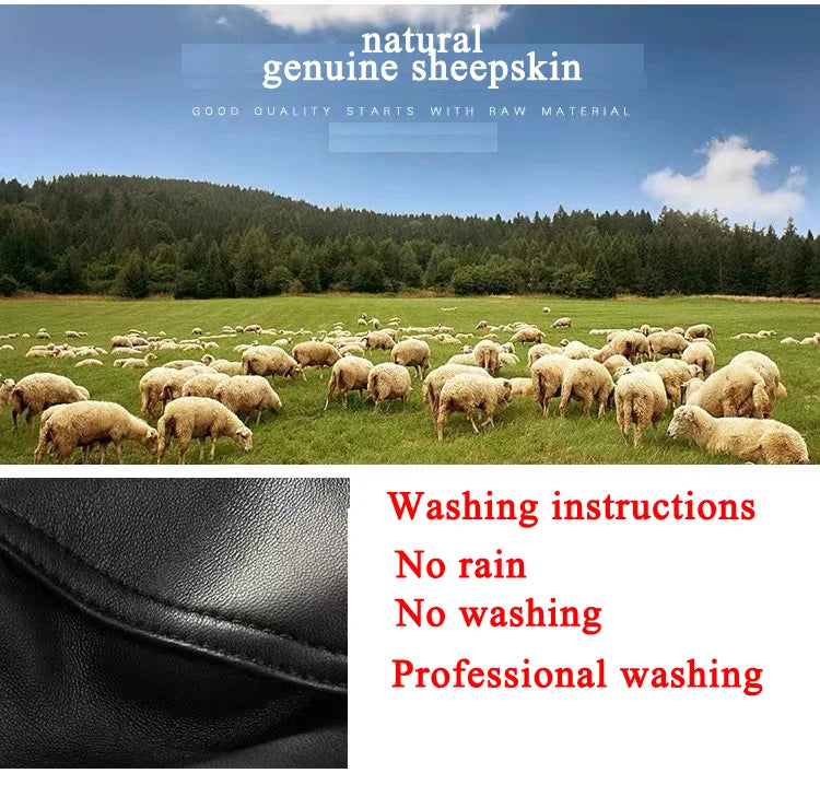 Real Sheepskin Leather Women Shorts