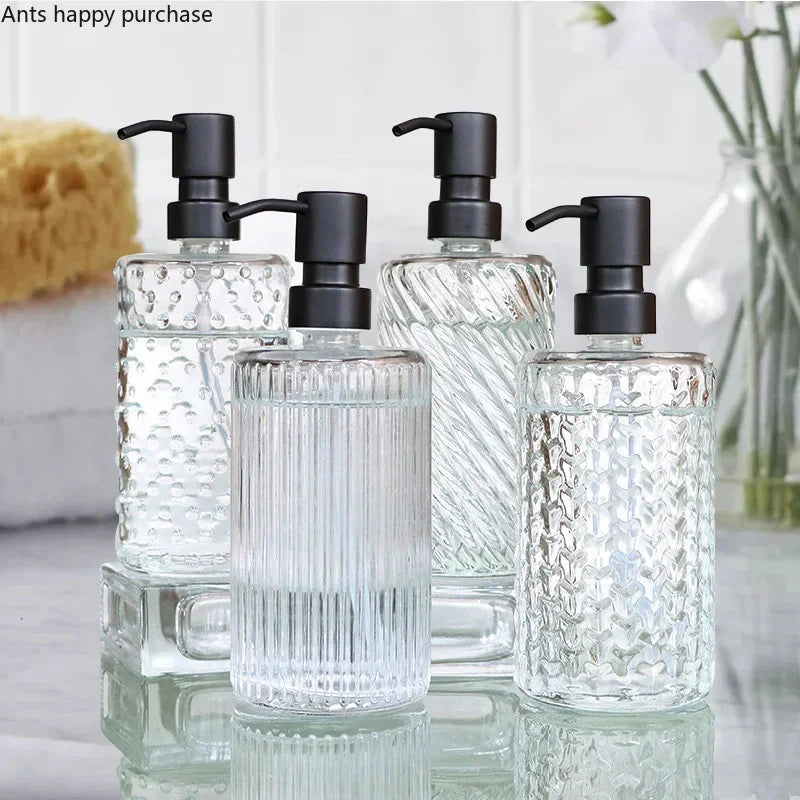 Transparent Bathroom Accessories Soap Bottle Dispenser