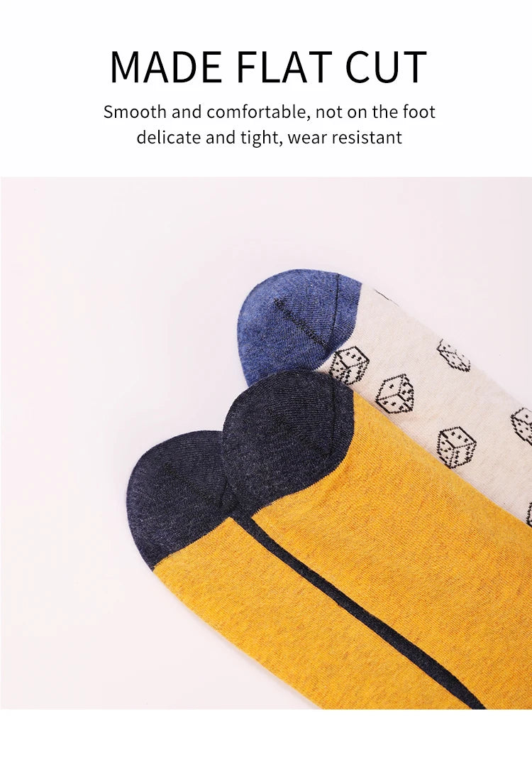 1Pairs Men's Fun Cool Breathable CottonCasual Socks Fun Patterns