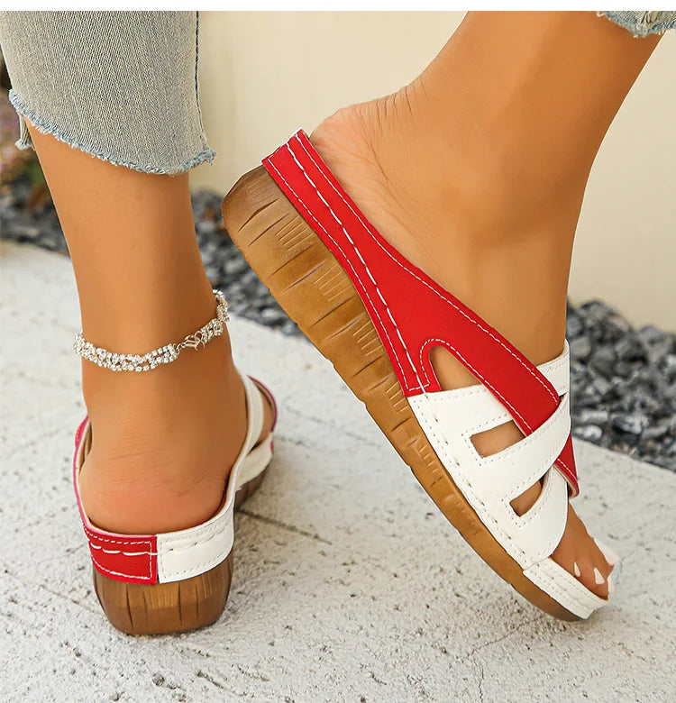 Women's Mix Color Wedges Heeled Sandals