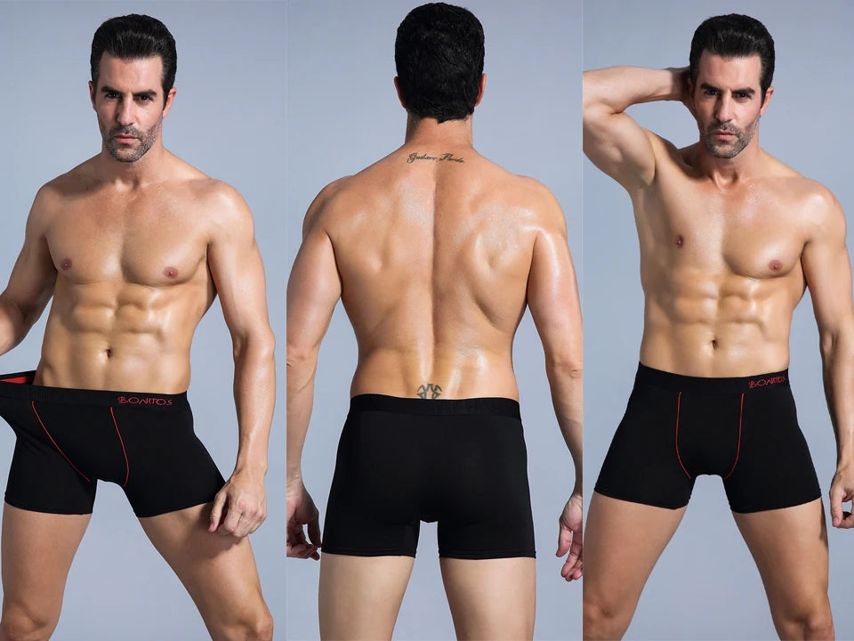 5Pcs Men's Cotton Underwear Short Boxers