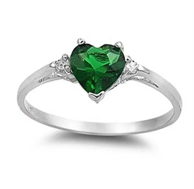 Luxury Fashion Green Zirconia Crystal Ring for Women